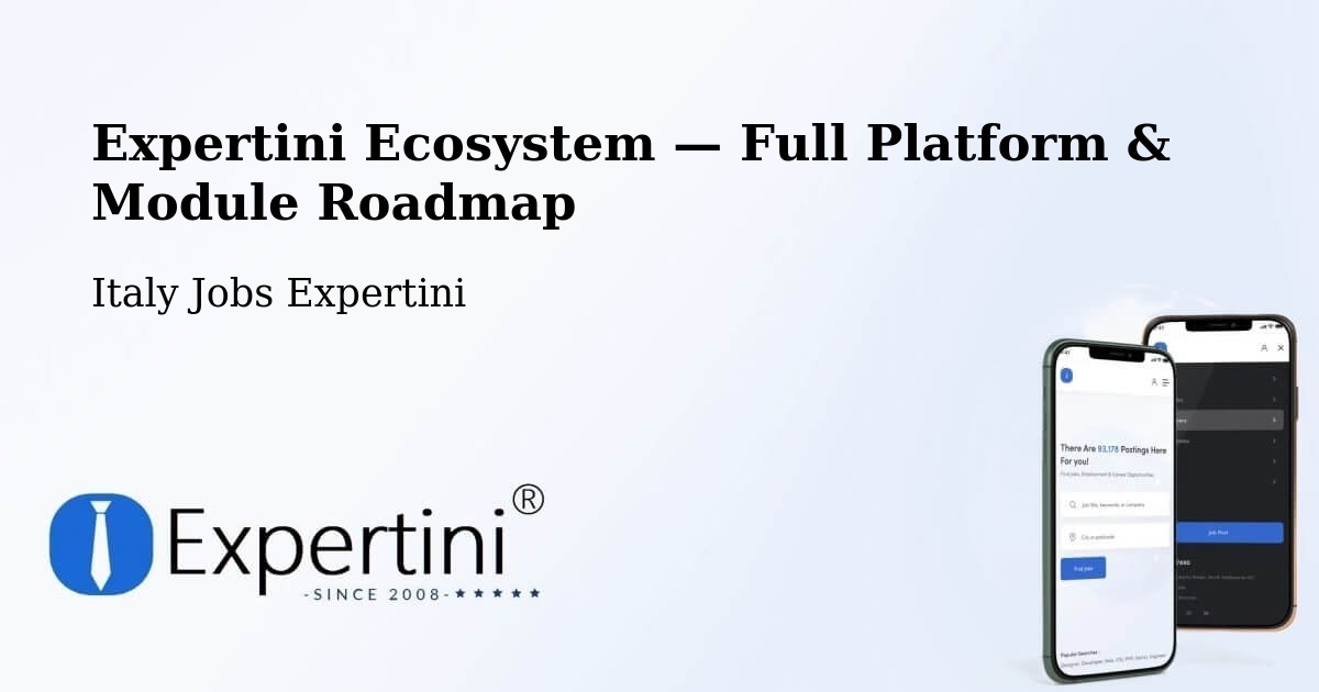 Expertini Ecosystem — Full Platform & Module Roadmap – Trebbio