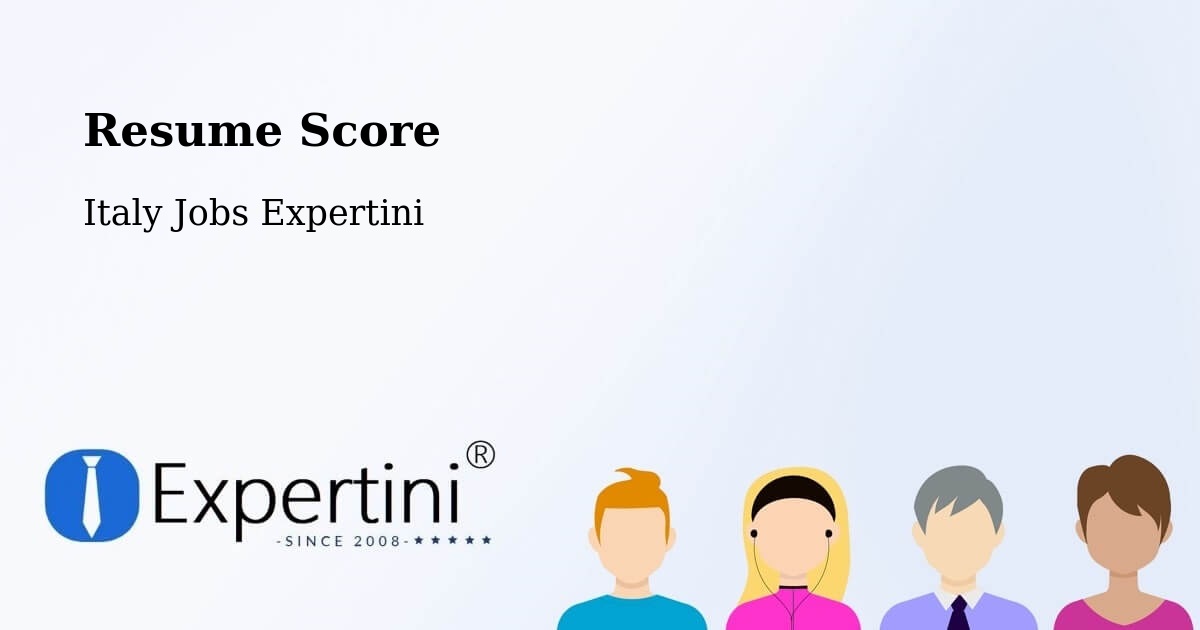 Resume Score & Job Description Match Tool – Trebbio - Italy Jobs Expertini